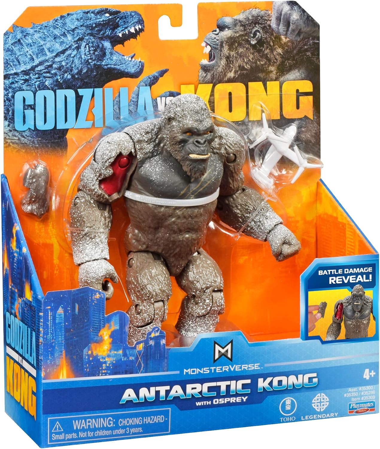 Monsterverse Godzilla Vs Kong 6'' Antarctic Kong W/ Osprey