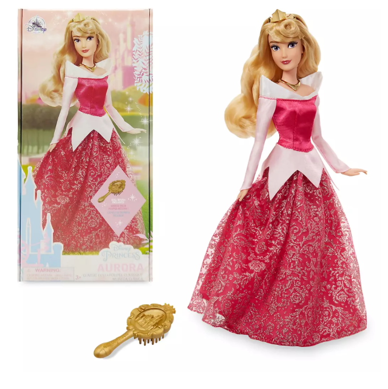 Official Disney Sleeping Beauty - Aurora Classic Doll with Brush