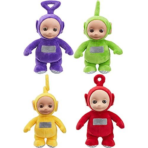 Set of 4 Teletubbies 26cm Talking Po, Laa-Laa, Dipsy and Tinky Winky Soft Plush