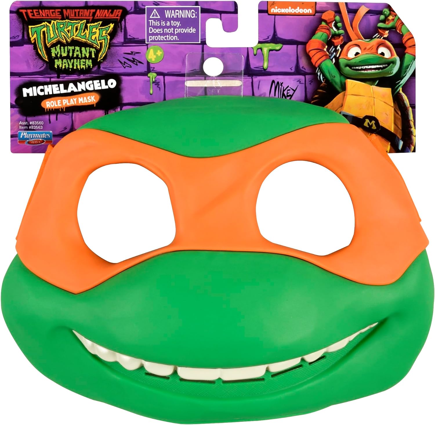 Teenage Mutant Ninja Turtles Mutant Mayhem MICHELANGELO Role Play Mask