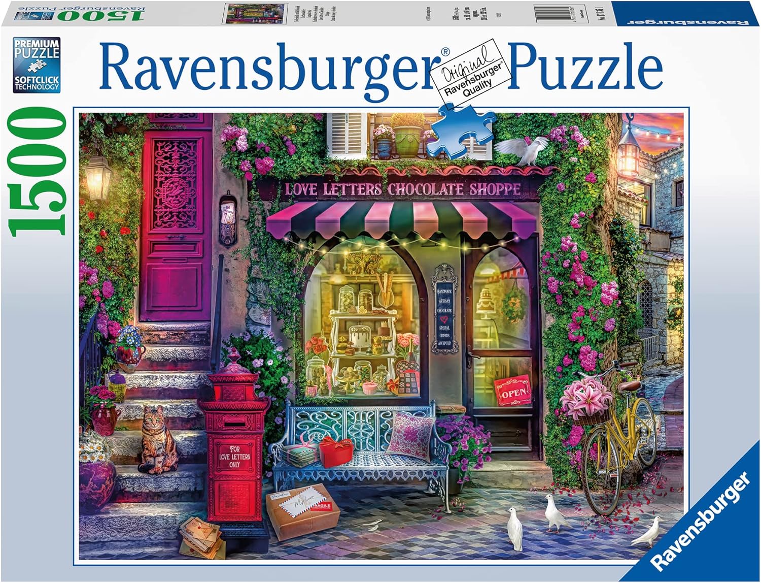 Ravensburger Love Letters Chocolate Shop 1500 Piece Jigsaw Puzzle