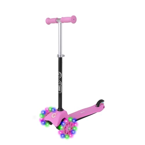 EVO Light-Up Mini Cruiser Pink & Black Scooter with Light-Up Wheels