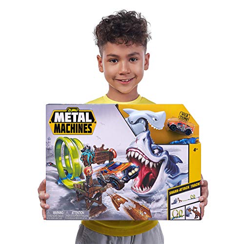 Zuru Metal Machines Trackset Diecast Cars Shark Attack Building