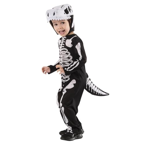 Rubies Official Skeleton Dinosaur Costume, Kids Fancy Dress, Size Age 2-3 Years Halloween