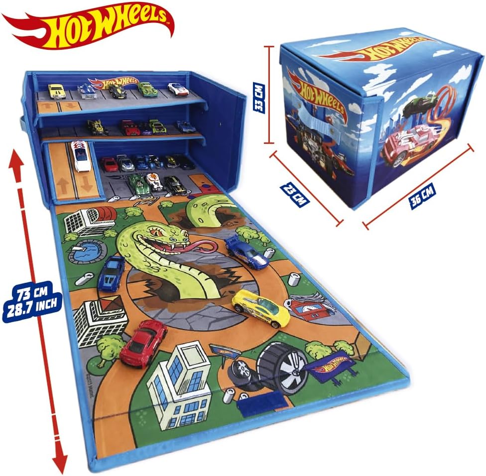 Hot Wheels Cars Case Garage Box Playmat Car Toys Storage Box