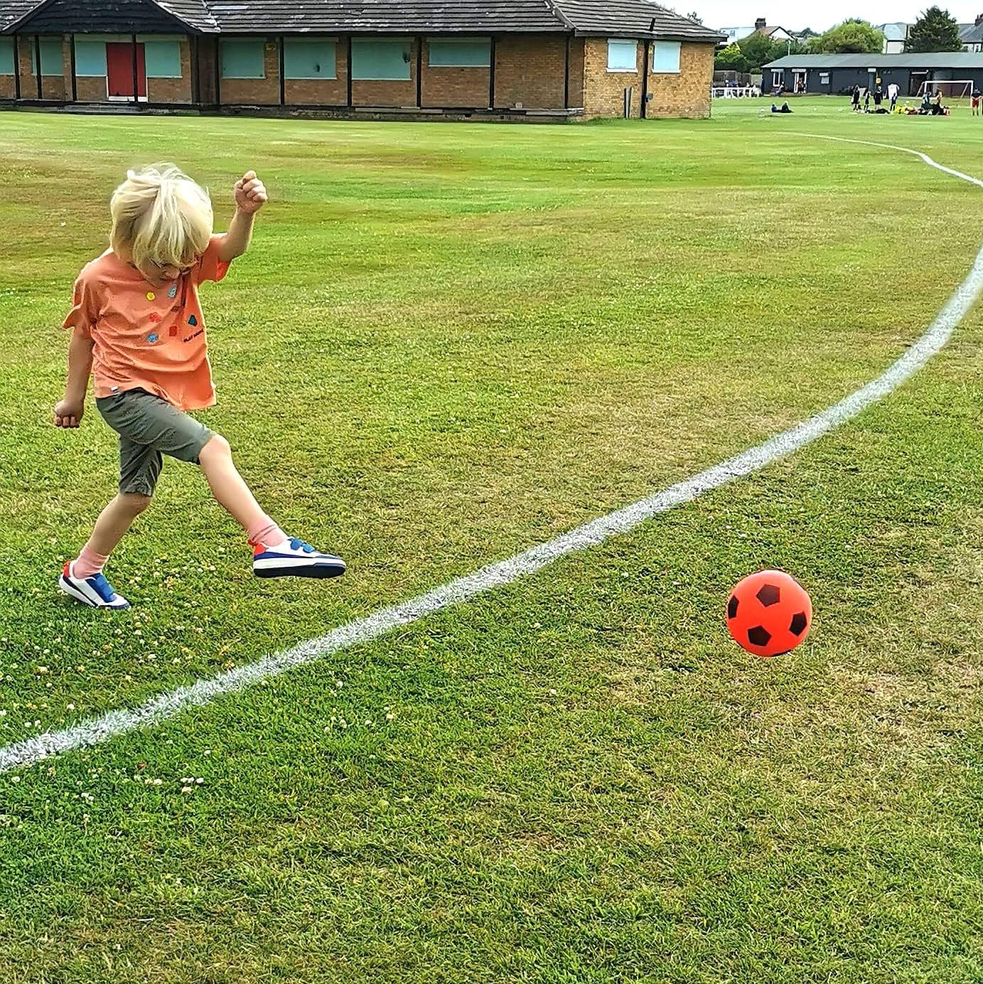 Fun Sport 18cm Football Indoor/Outdoor RED Soft Sponge Foam Soccer Ball