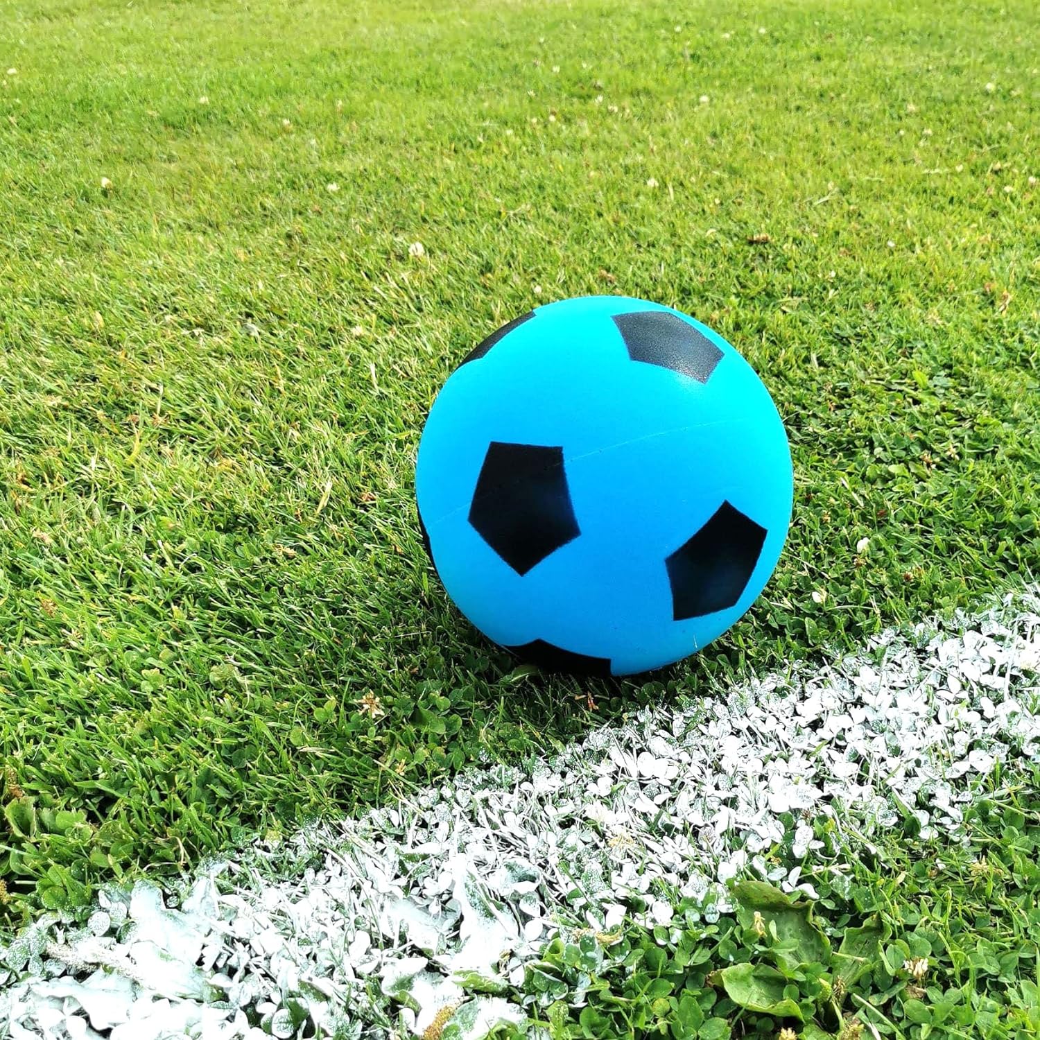 Fun Sport 20cm Football Indoor/Outdoor BLUE Soft Sponge Foam Soccer Ball Size 5