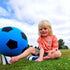 Fun Sport 20cm Football Indoor/Outdoor BLUE Soft Sponge Foam Soccer Ball Size 5