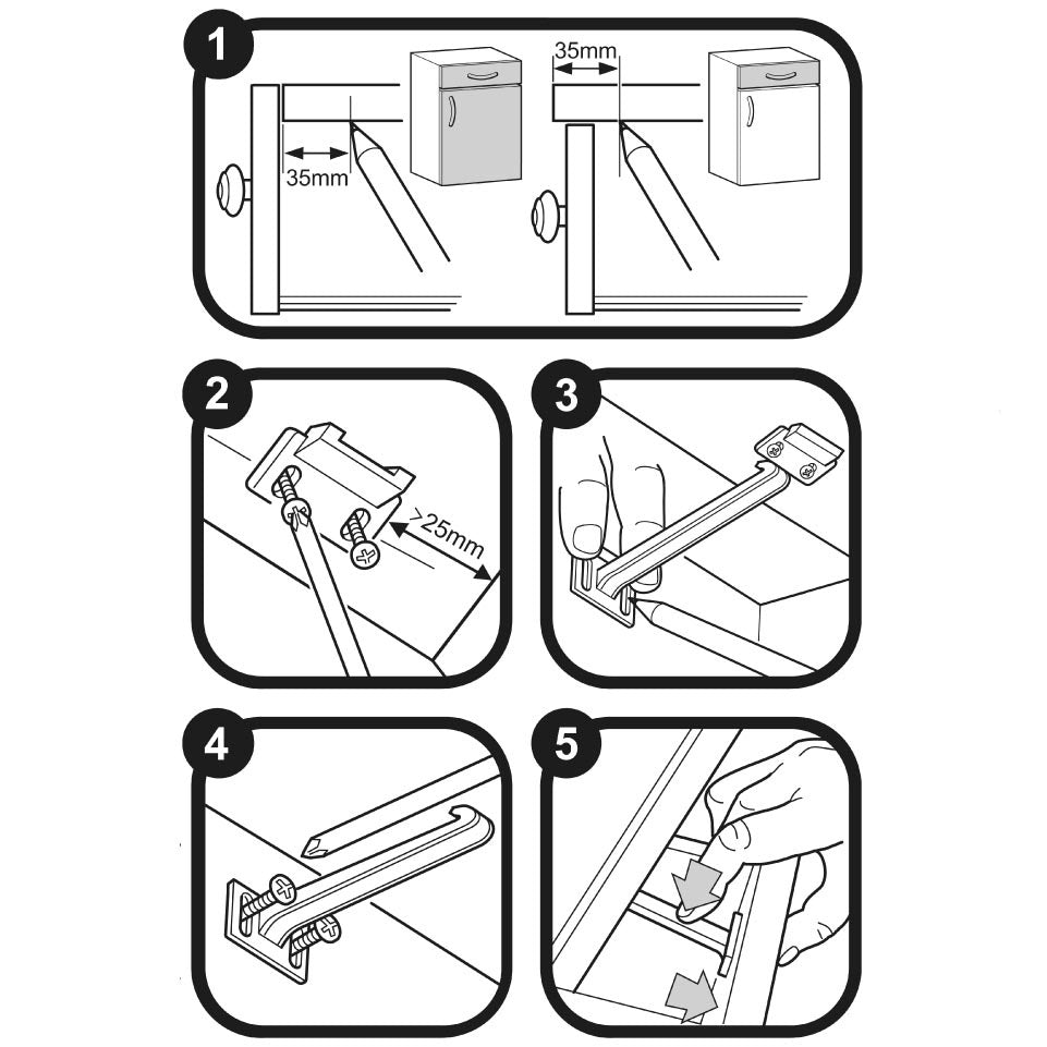Clippasafe Cupboard and Drawer Locks - 6 Pack