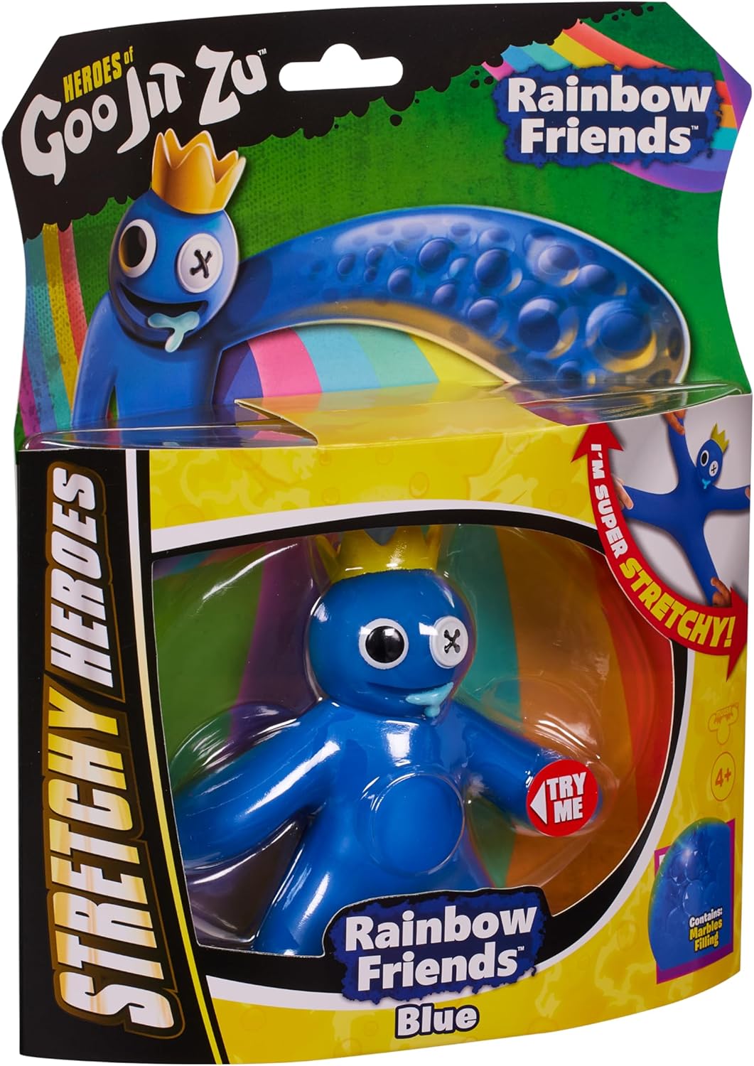 Heroes of Goo Jit Zu Rainbow Friends BLUE STRETCH FIGURE