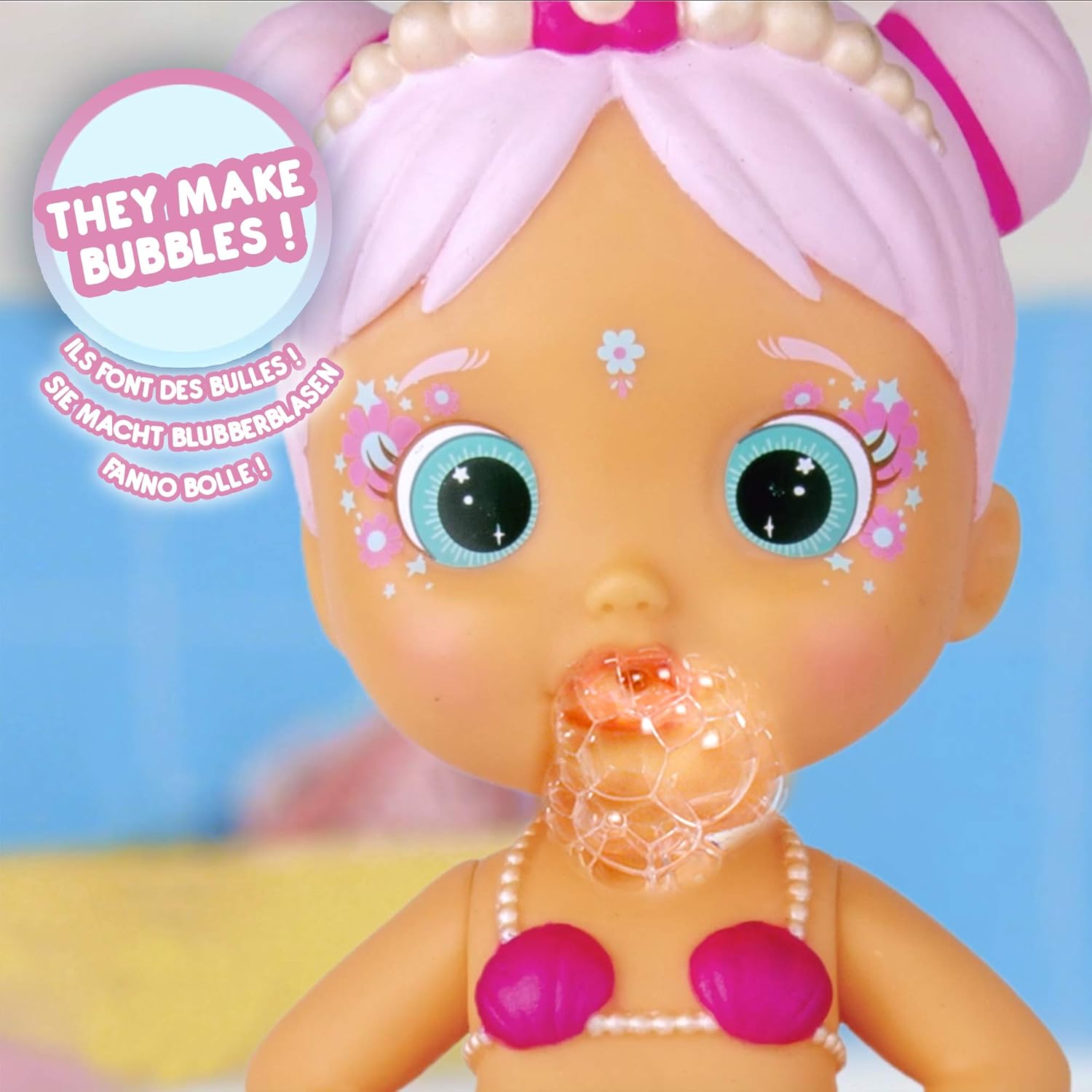 Bloopies Mermaid Lovely 9Inch Doll with Color Changing Tail Bath Toy