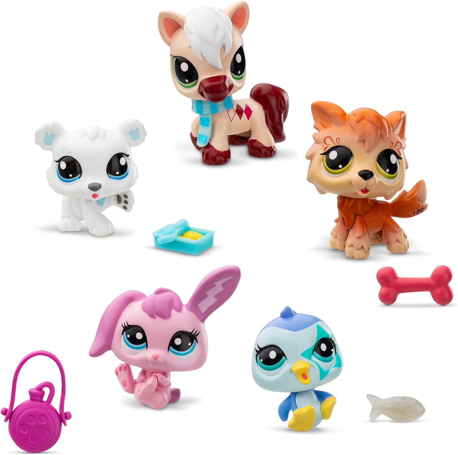Littlest Pet Shop Bandai Series 2 Collectors 5 Pack WINTER BESTIES