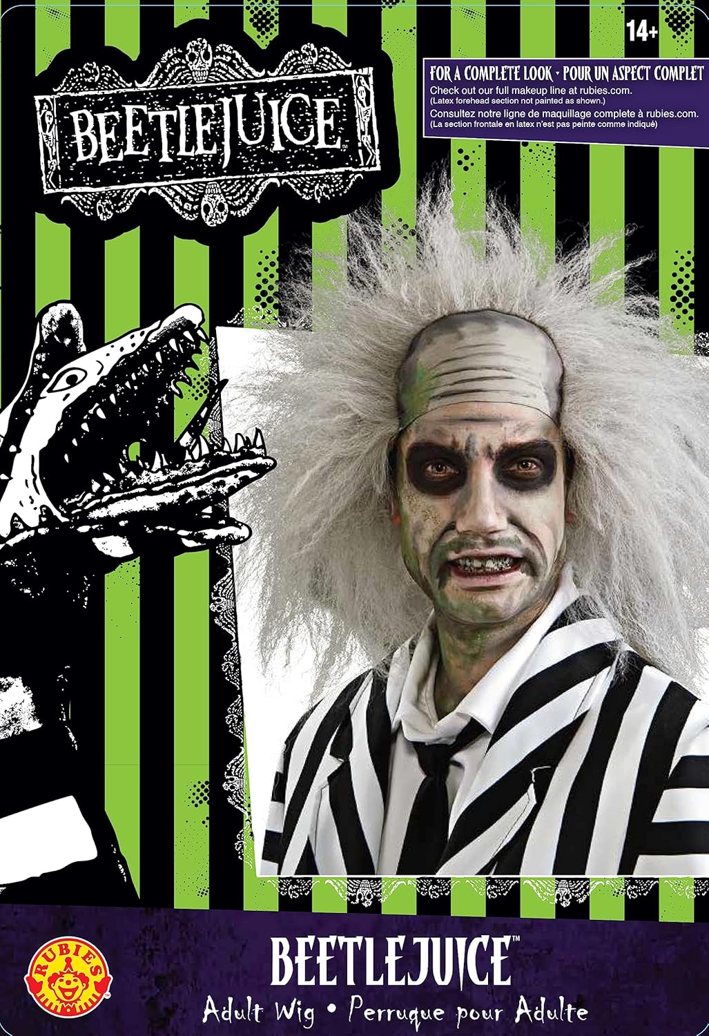 Rubie's Men's BEETLEJUICE Fancy costume wigs - White - One Size