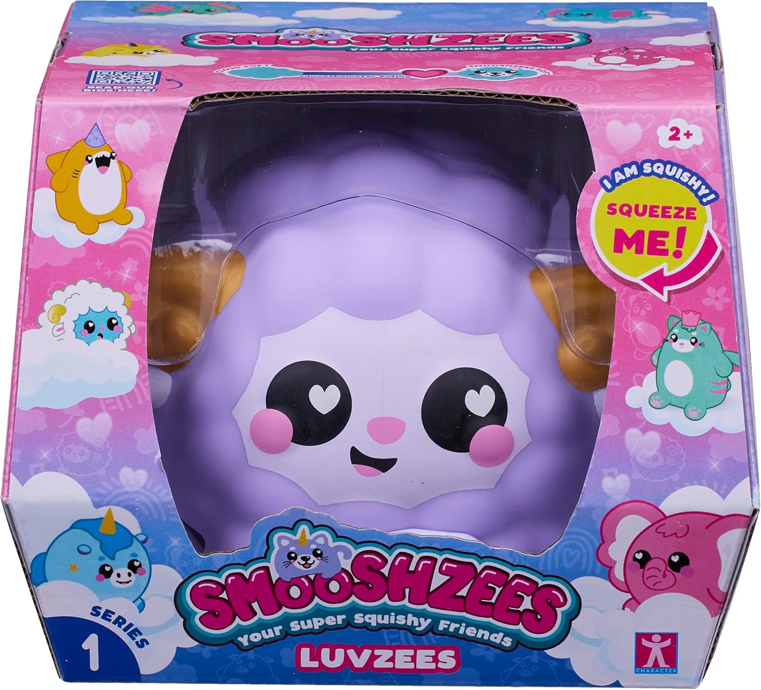 Smooshzees Luvzees WILLOW Purple Sheep Collectable Character Supersoft