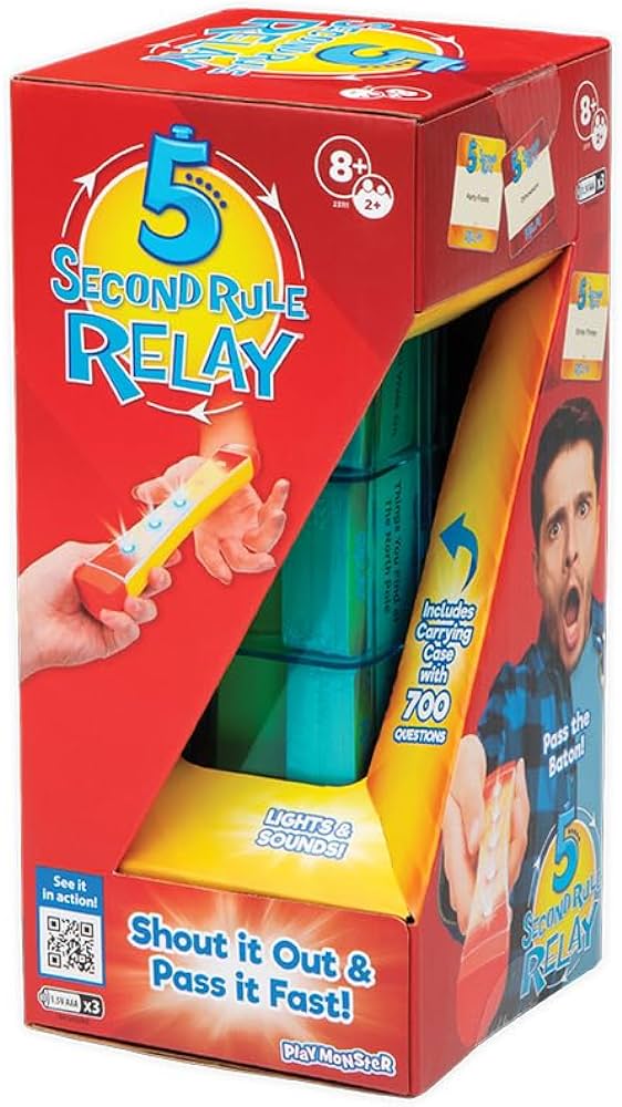 5 Second Rule Relay Family Party Game Electronic Relay Baton - ENGLISH VERSION