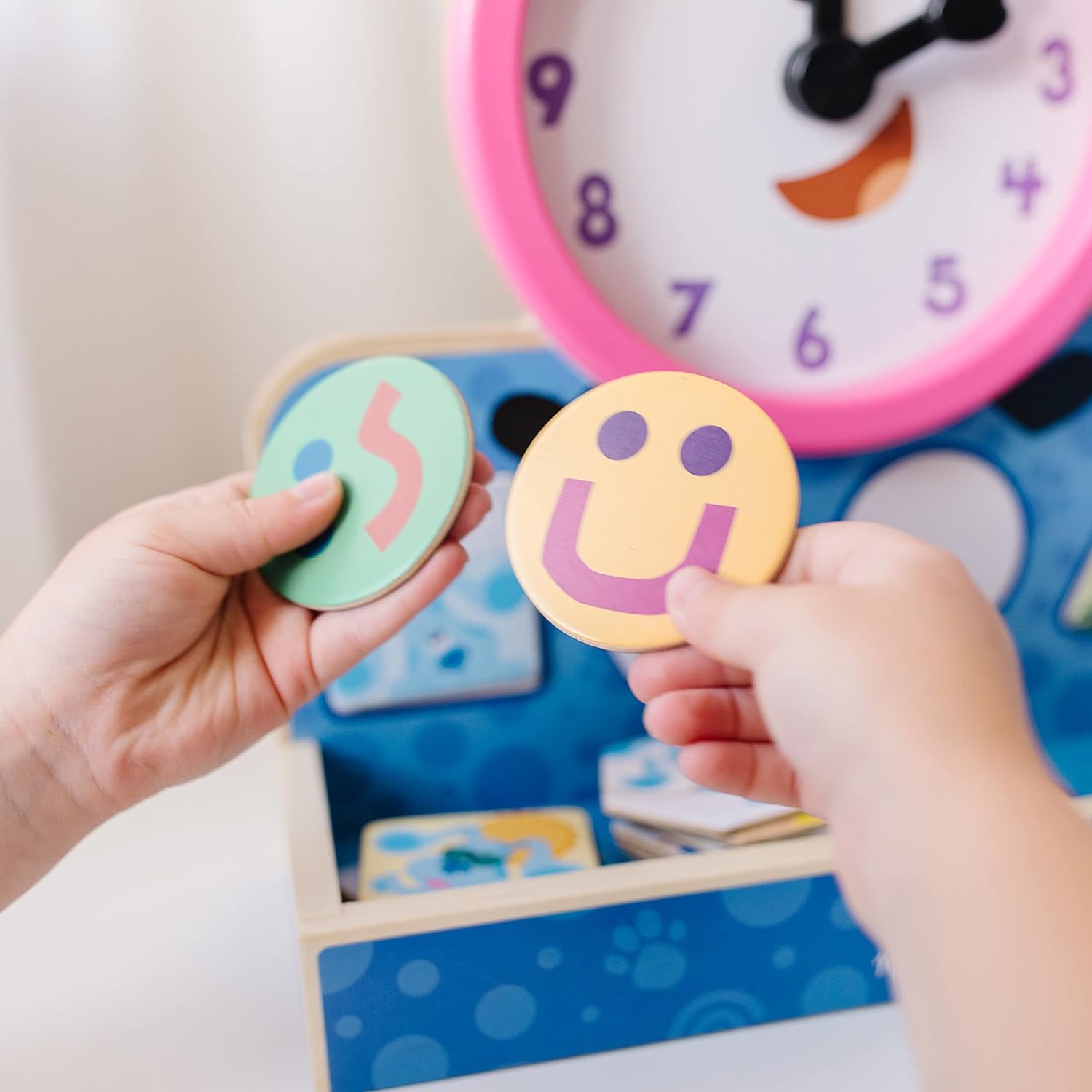 Melissa & Doug Blues Clues & You Tickety Tock Wooden Magnetic Clock