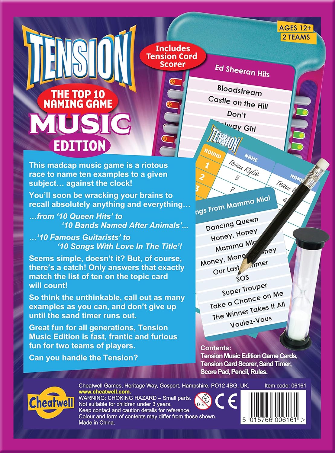 Cheatwell Games Tension Music Edition the Ultimate Music Trivia Challenge