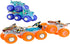 Hot Wheels Monster Trucks Mega-Wrex and  Tiger Shark with Big Rigs in Matching Power Smashers