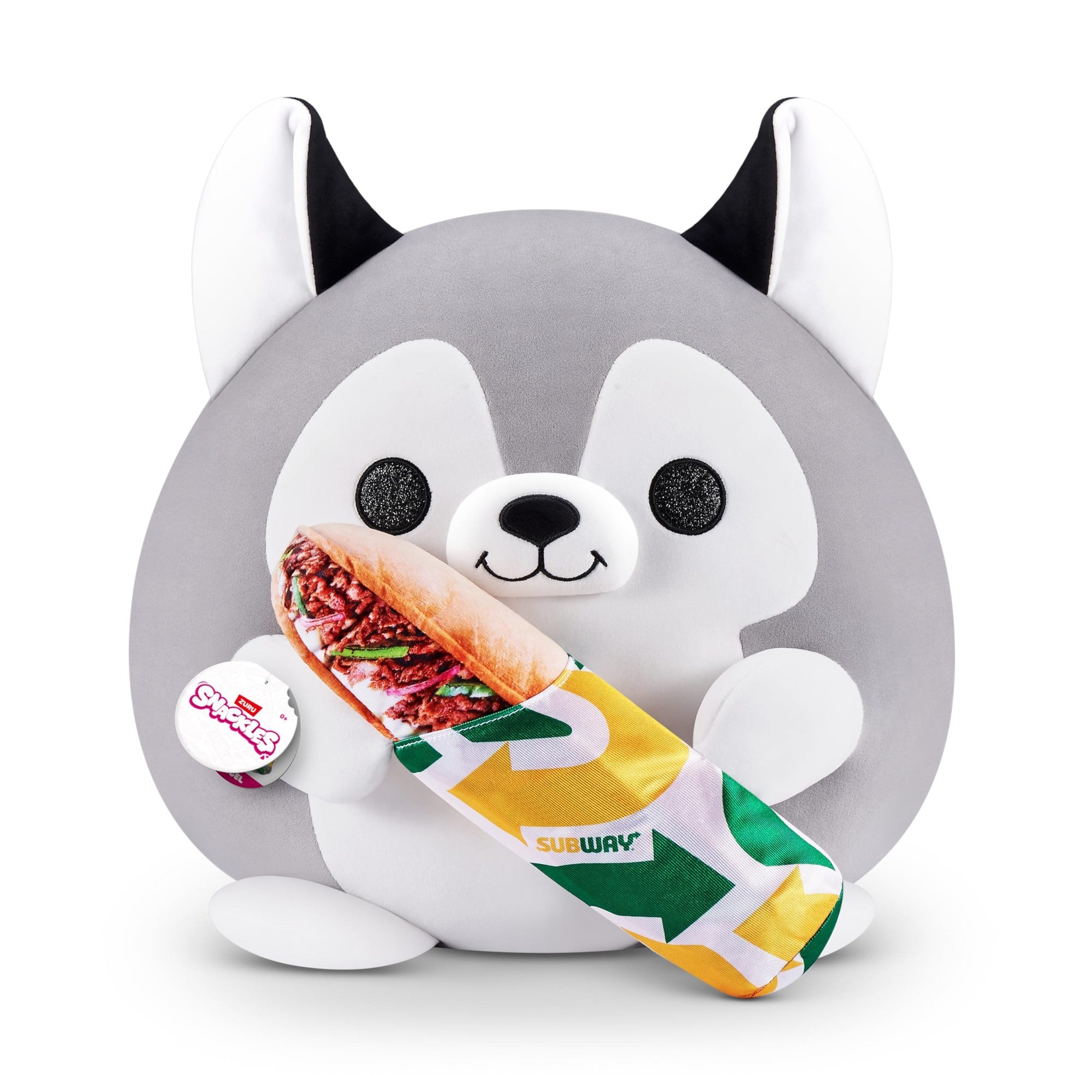 ZURU Snackles Super Sized 35 cm HUSKY (SUBWAY) Soft Plush Toy