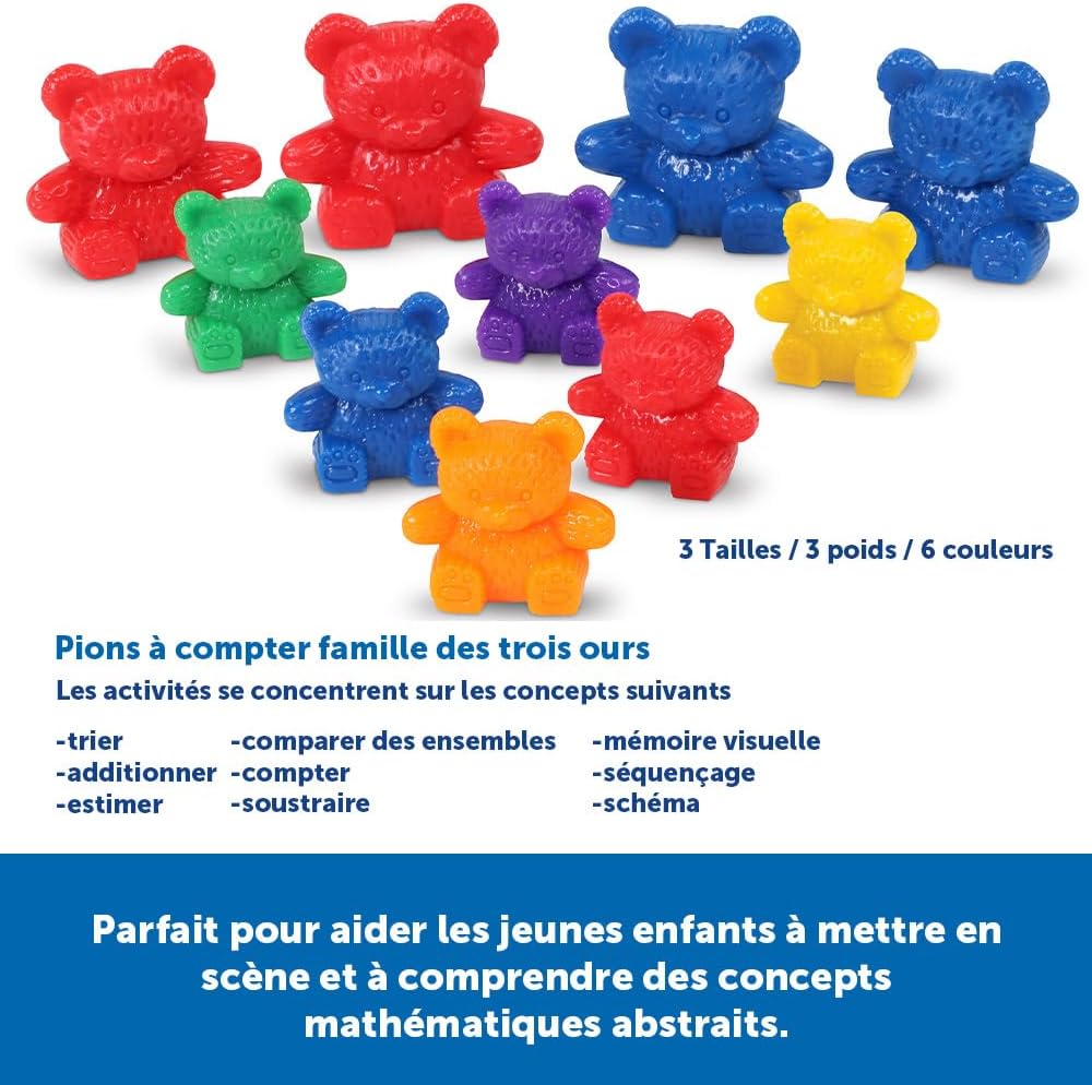 Learning Resources Three Bear Family Counters 96 Pieces