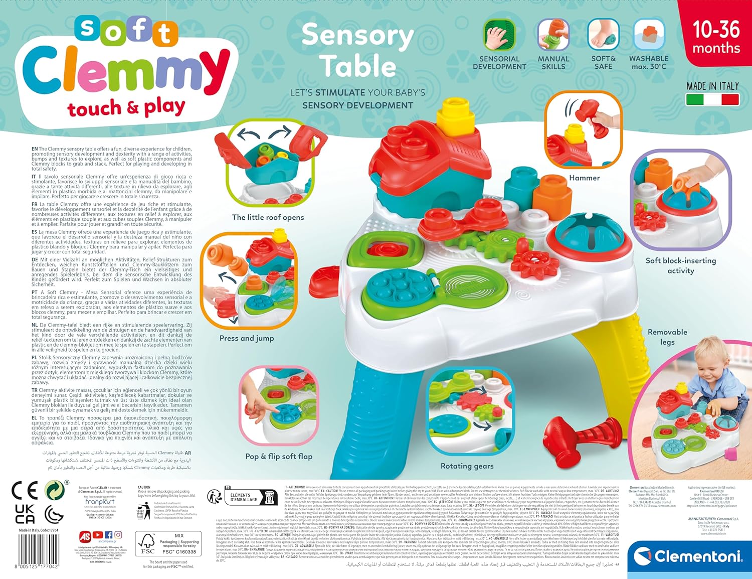 Clementoni Soft Clemmy Touch, Discover and Play Sensory Table
