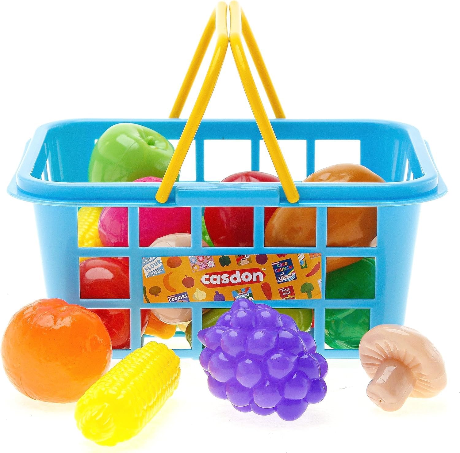 Casdon Fruit & Veg Assorted Toy Basket with Fruits & Vegetables