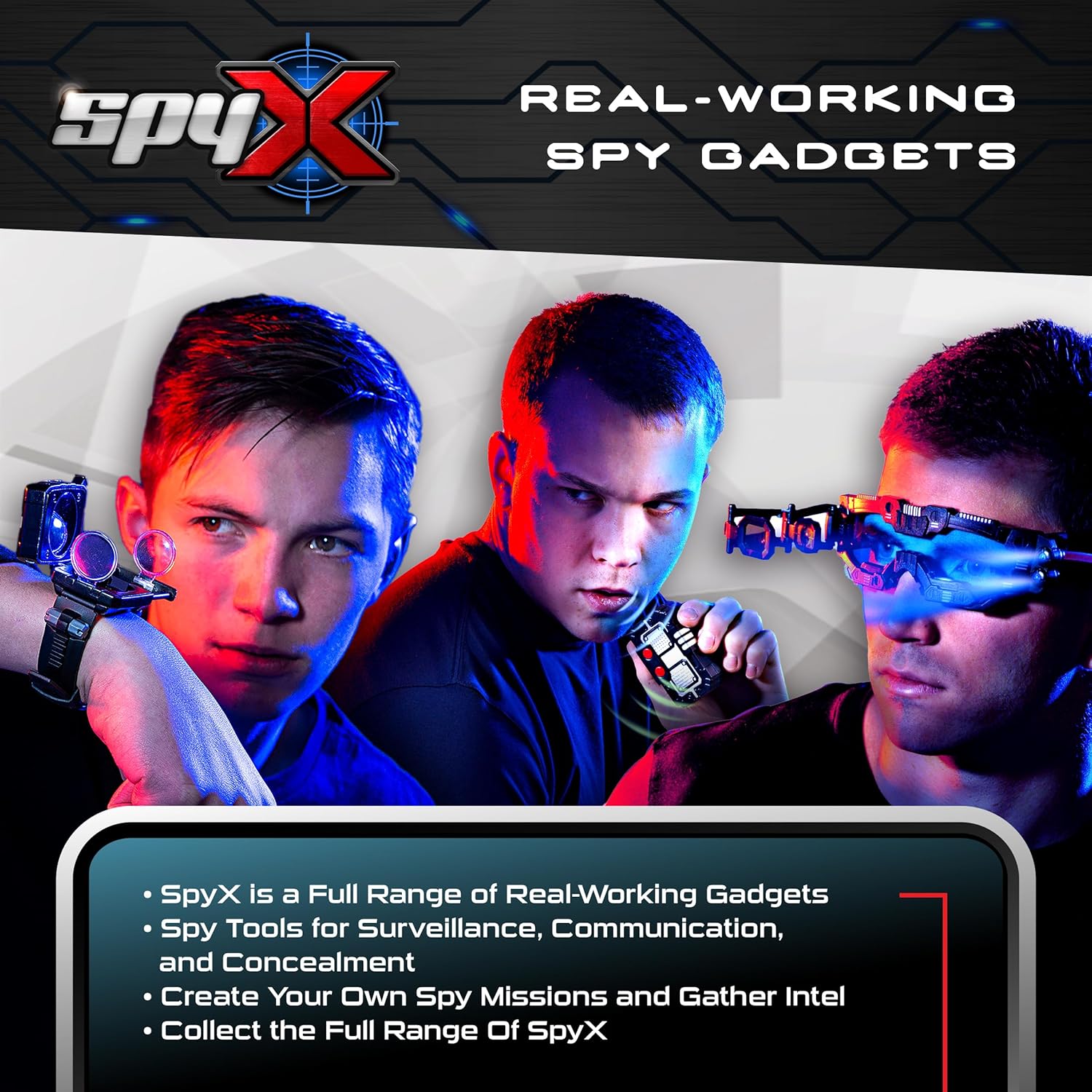SpyX Night Ops Kit for Kids 4 Piece Set for Spy Missions in the Dark