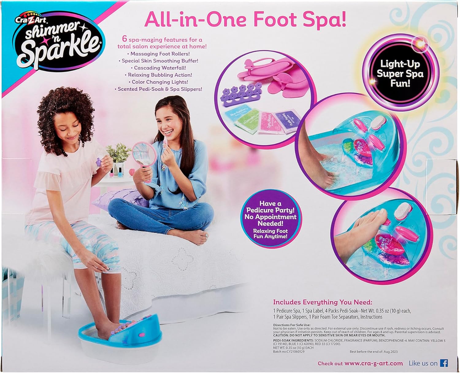 CRA-Z-ART Shimmer N Sparkle 6in1 Real Foot Massaging  Spa