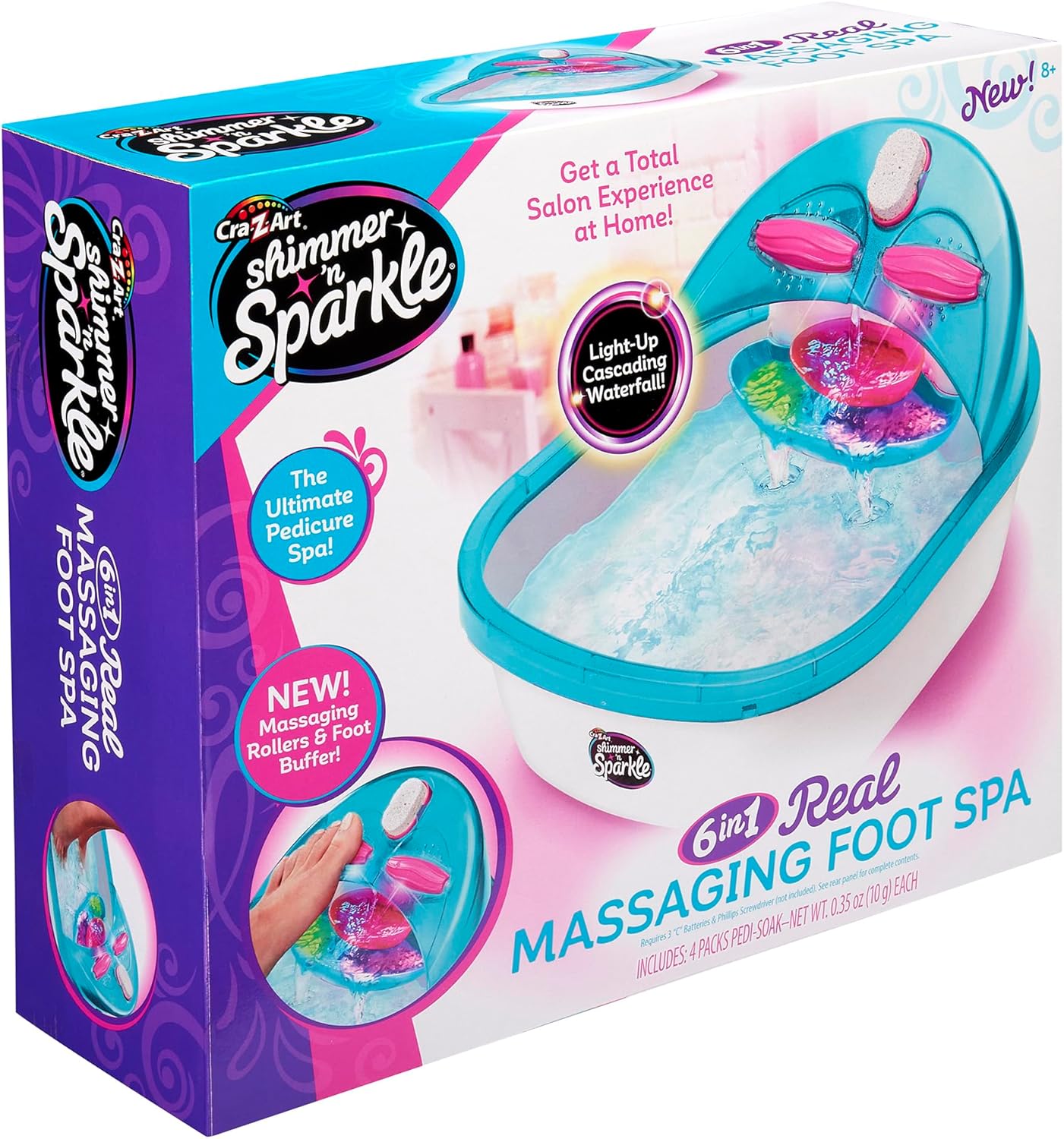 CRA-Z-ART Shimmer N Sparkle 6in1 Real Foot Massaging  Spa