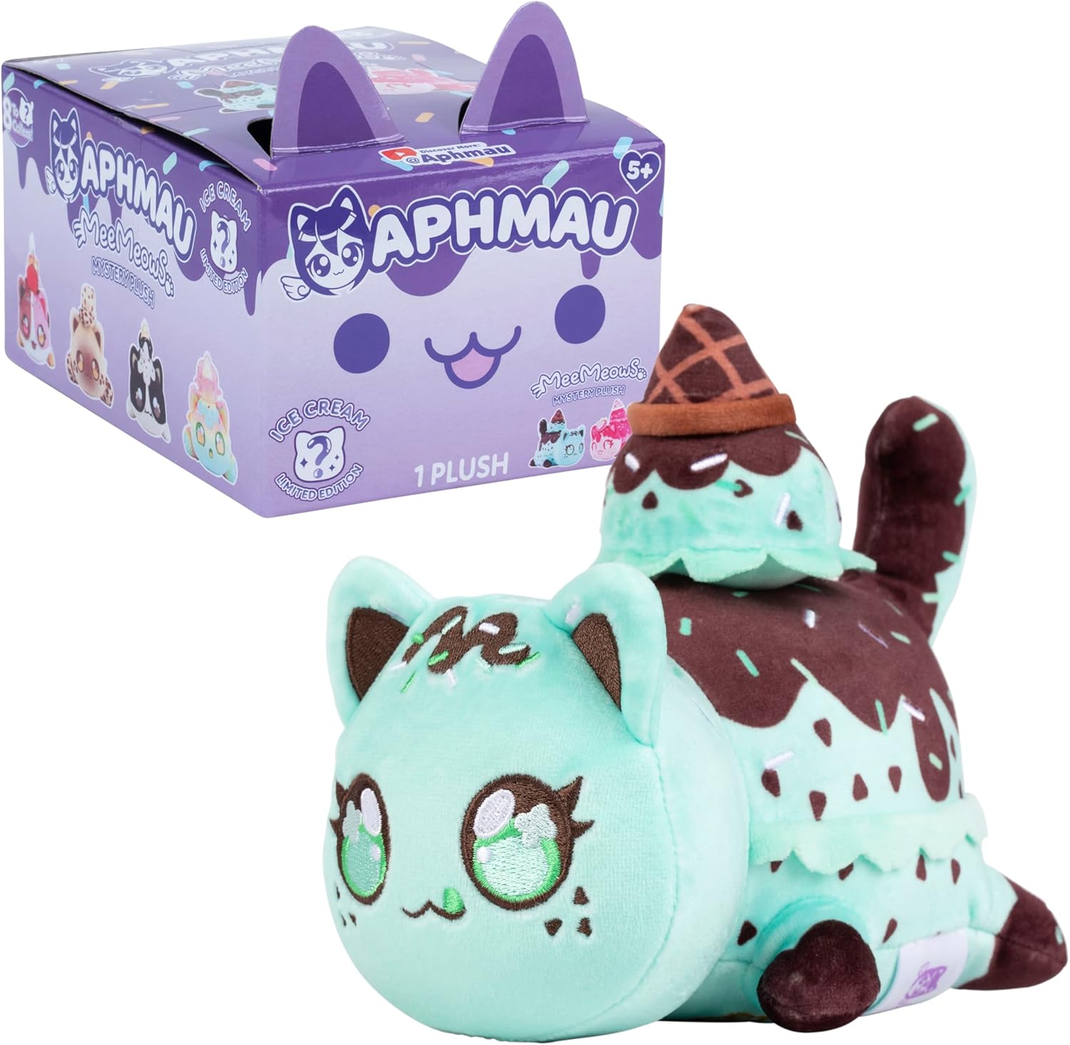 Aphmau 6Inch MeeMeow Mystery Plush ICE CREAM Soft Plush Toy