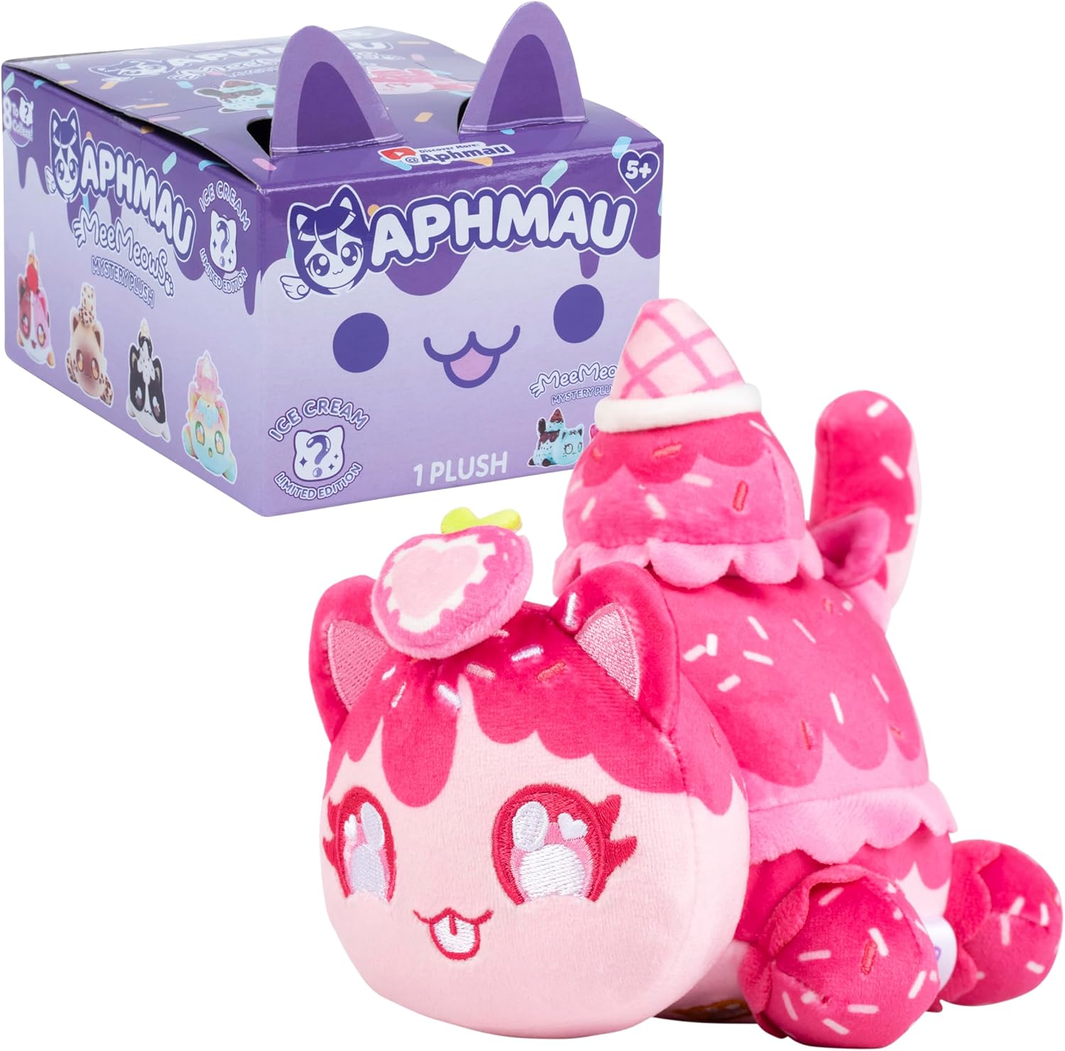 Aphmau 6Inch MeeMeow Mystery Plush ICE CREAM Soft Plush Toy