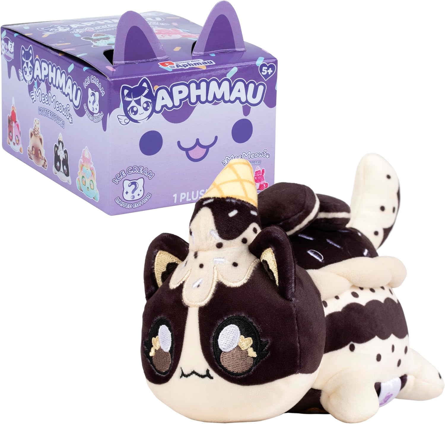 Aphmau 6Inch MeeMeow Mystery Plush ICE CREAM Soft Plush Toy
