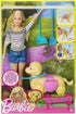 Mattel Barbie Dog Walker & Potty Pup with Blonde Doll