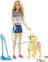 Mattel Barbie Dog Walker & Potty Pup with Blonde Doll