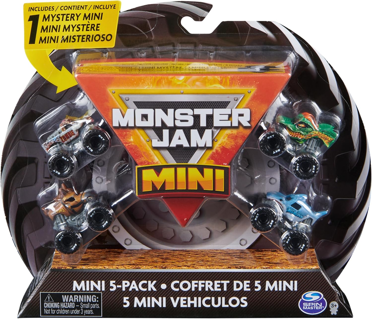 SPIN MASTER Monster Jam Mini Monster Trucks 5-Pack 1:87 Diecast Cars