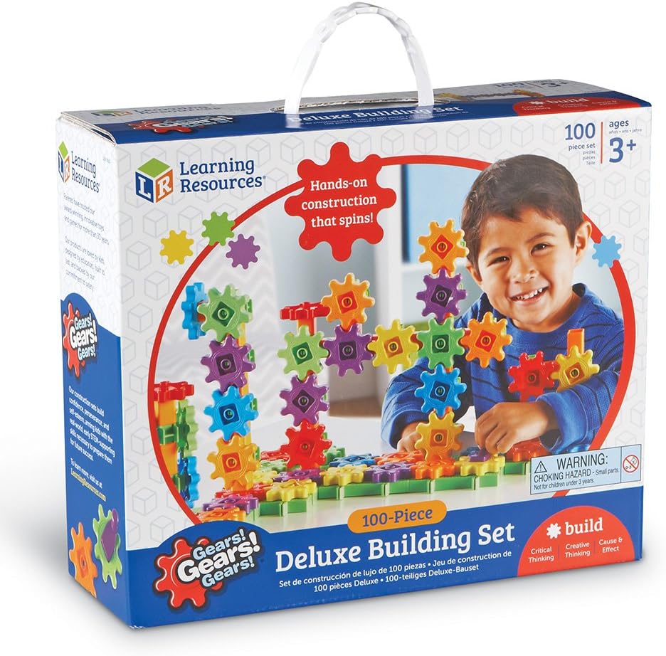 Learning Resources Gears! Gears! Gears! 100-Piece Deluxe Building Set