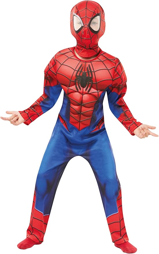 Rubies Official Marvel Spider-Man Deluxe Childs Costume 9-10 Years