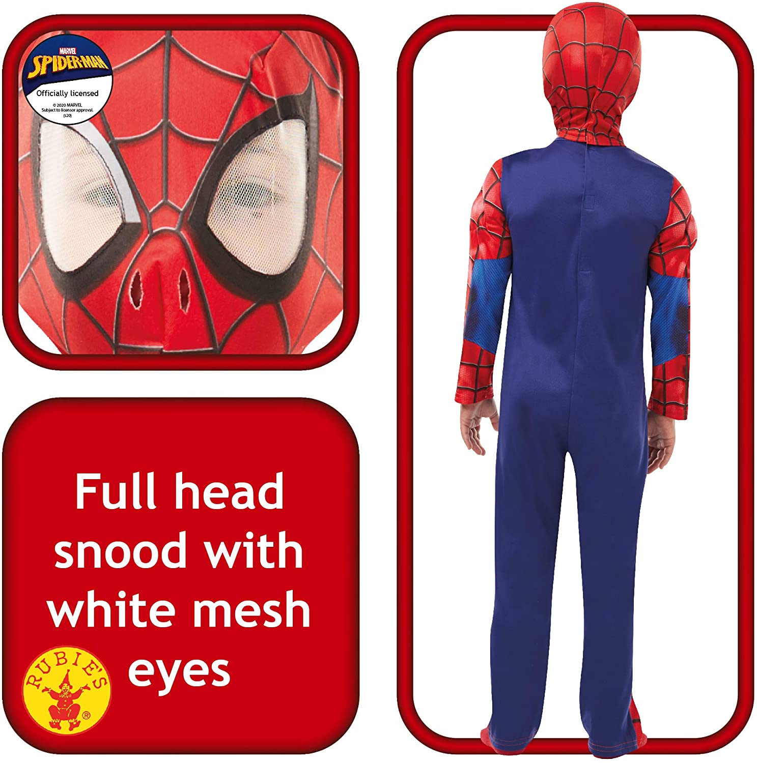 Rubies Official Marvel Spider-Man Deluxe Childs Costume 9-10 Years