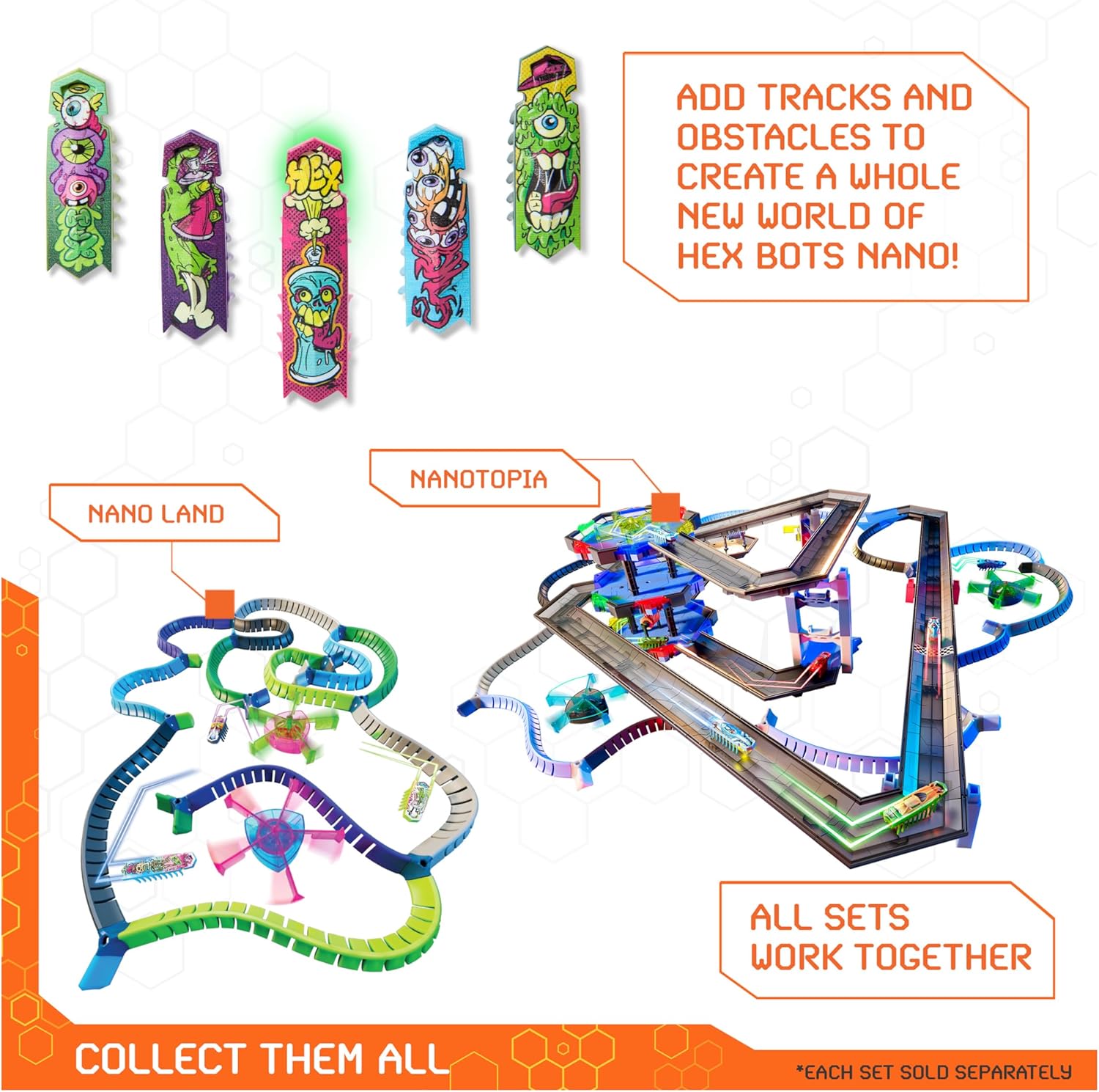 SPINMASTER HEXBOT Flash Nano Series 1 Mixed 5 Pack
