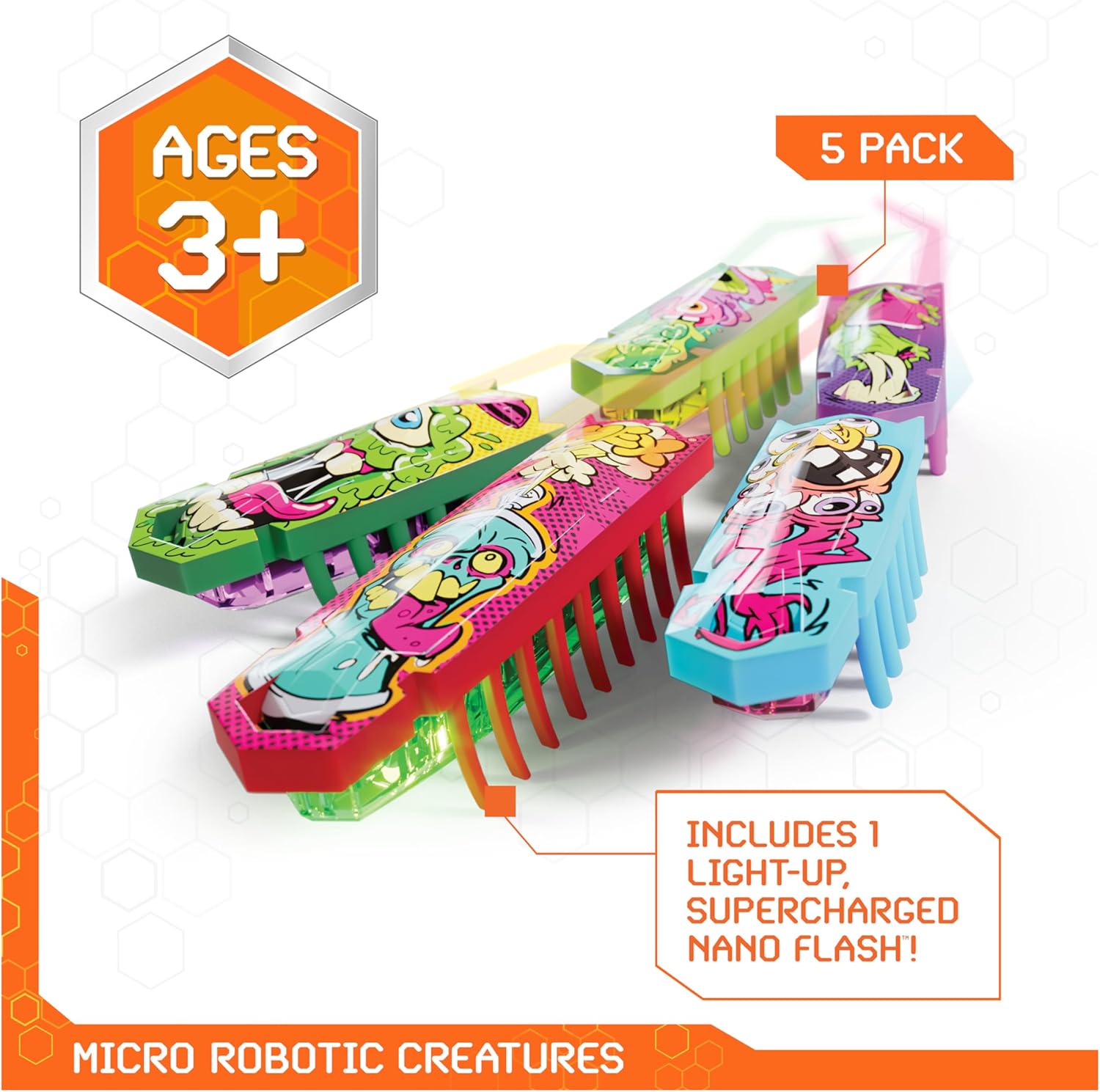 SPINMASTER HEXBOT Flash Nano Series 1 Mixed 5 Pack