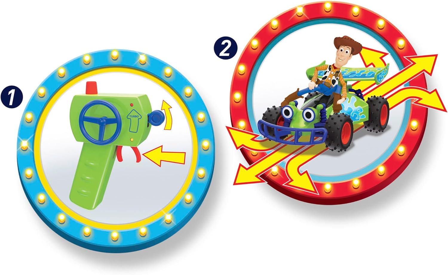 Jada Disney Pixar Toy Story Turbo Buggy With Woody Radio Control Car