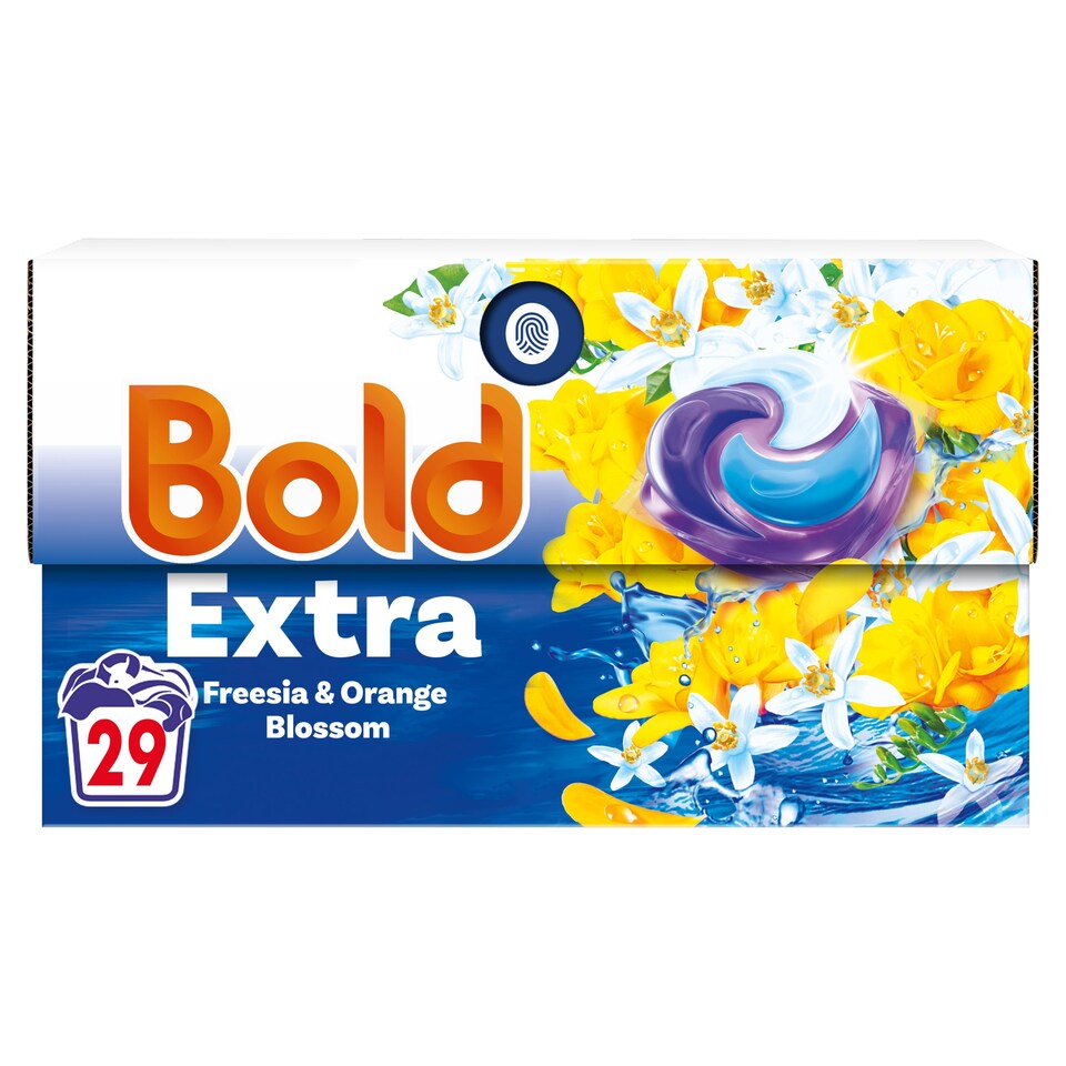 Bold Extra Washing Liquid Pods Freesia & Orange Blossom 29 Washes 643.8g
