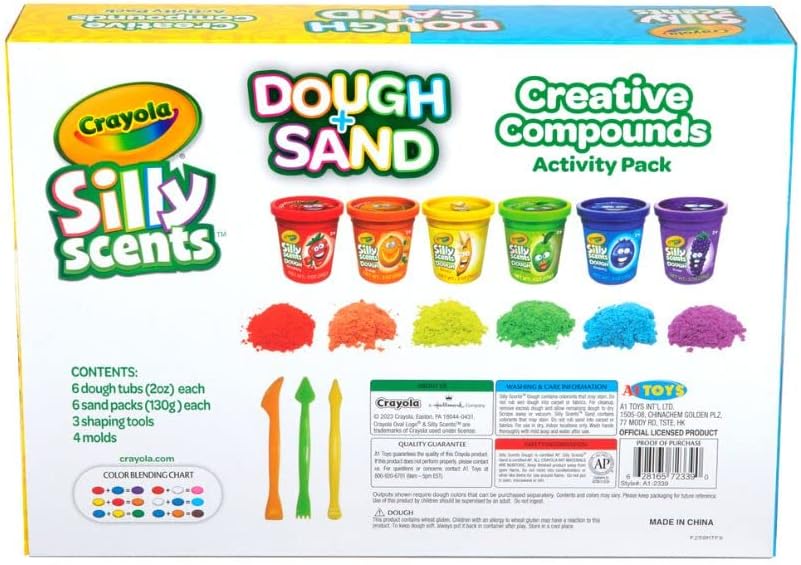 Crayola Silly Scent Sand and Play Dough Creative Compounds Activity Pack