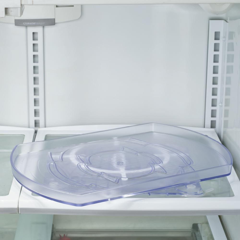 Ontel Smart Spin Rotating Refrigerator Cupboard Shelf Organizer Clear Acrylic