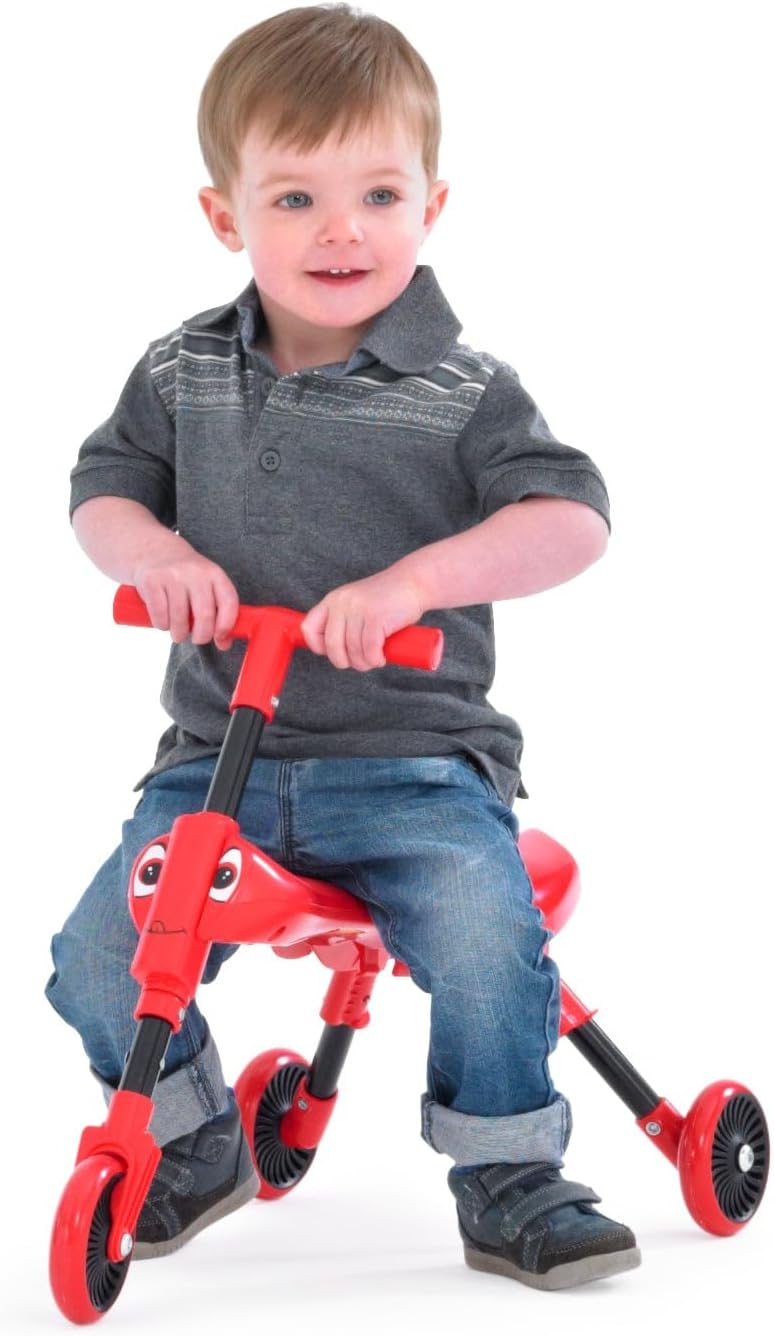 Scuttlebug 3 Wheel Foldable Ride-On Tricycle for 1-3 Year old - Red and Black