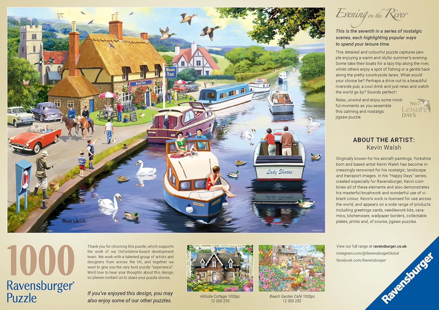 Ravensburger Leisure Days No.7 Evening on the River 1000 Piece Jigsaw Puzzle