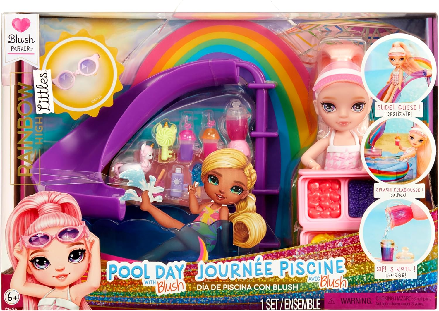 Rainbow High Littles Pool Day with Blush Playset