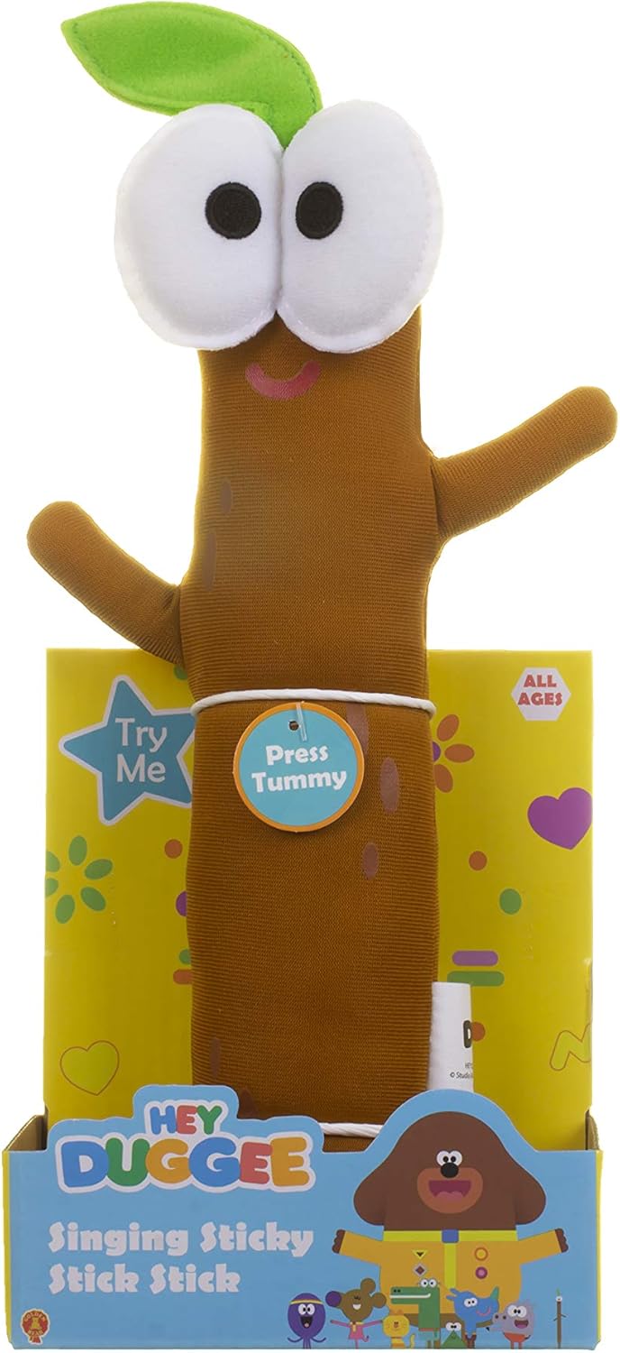 Hey Duggee Singing Sticky Stick Stick Soft Plush Toy