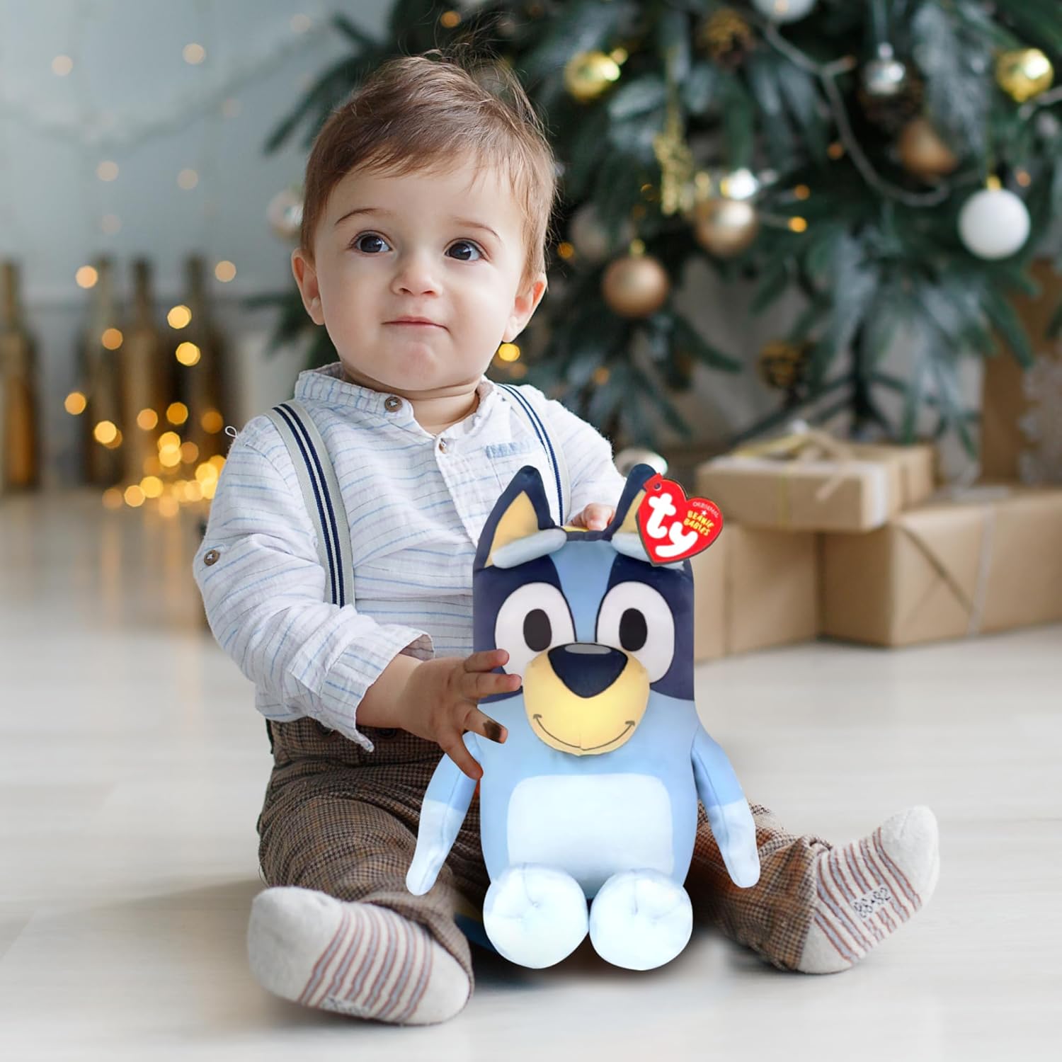 Bluey BANDIT TY Beanie 18cm Soft Plush Toy