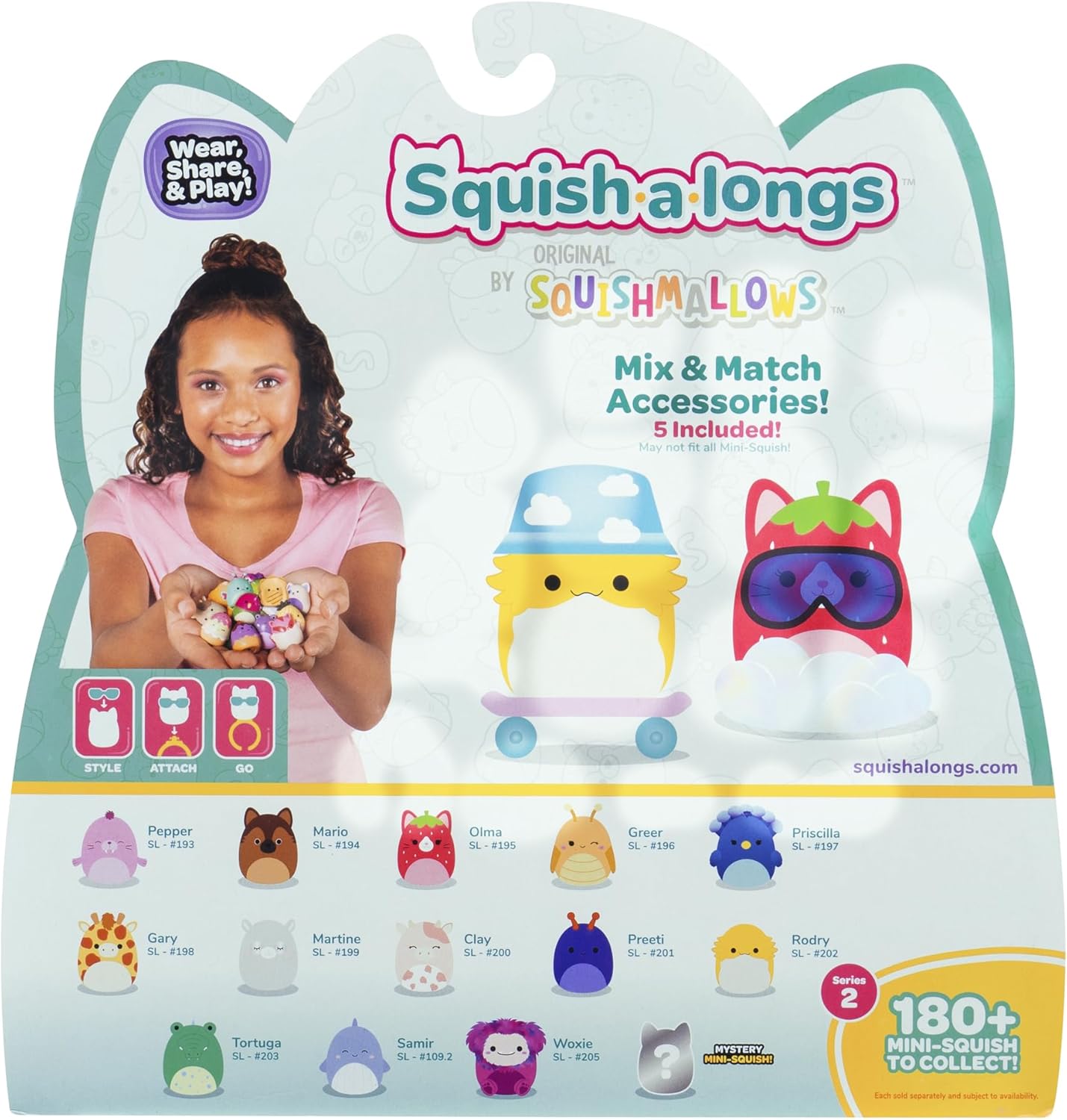 Squish-a-longs 14 Pack Series 2 Wave 2 1? Mini-Squish